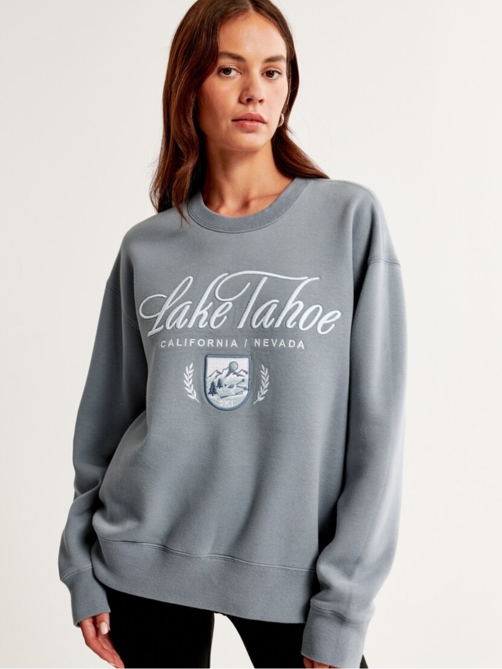 Abercrombie & Fitch Lake Tahoe Graphic Crewneck Sweatshirt Size Large